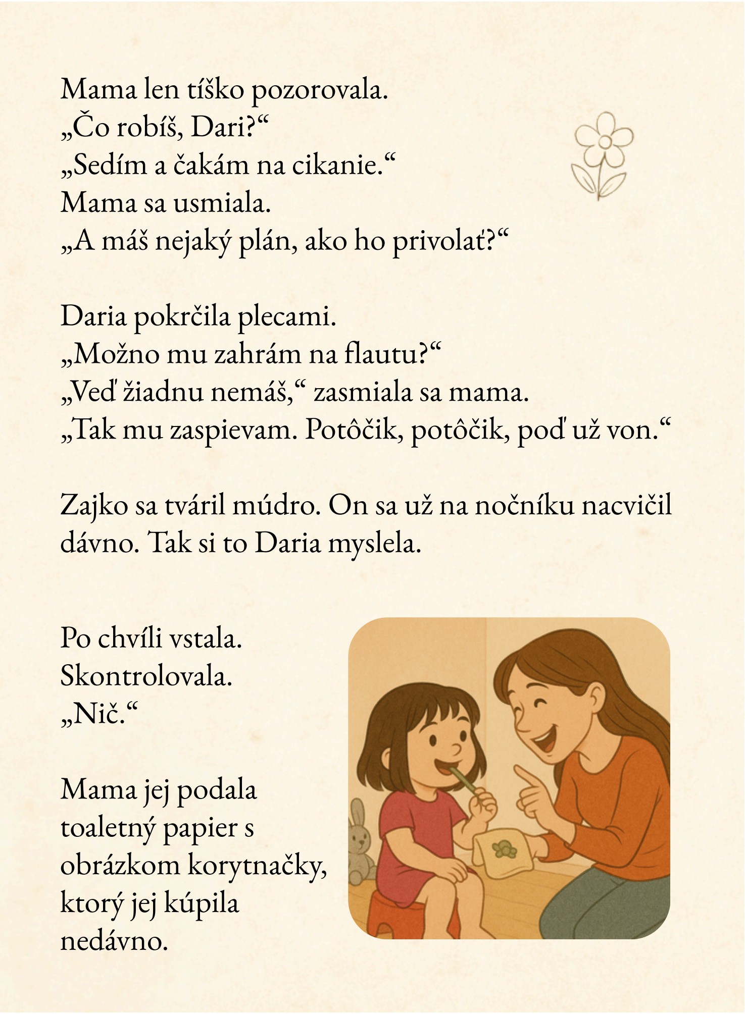 Ukážka strany z príbehu Daria a nočníková misia